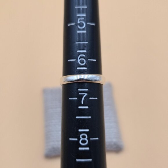 Size 6.5 Sterling Silver 1991 Handmade Unique Shell Band Ring A5375 - Picture 6 of 8